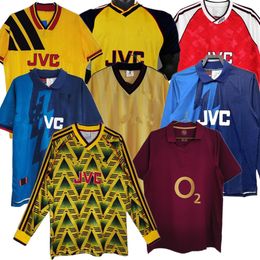 02 03 05 06 98 99 arsena Retro SOCCER JERSEY HIGHBURY HOME FOOTBALL SHIRT PIRES HENRY REYES BERGKAMP 94 95 ADAMS Persie 96 97 Galla 86 87 89 WRIGHT