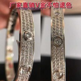 Original 1to1 Cartres Bracelet V-gold material full sky star buckle version bracelet CNC rose gold screw with 0.3 plating