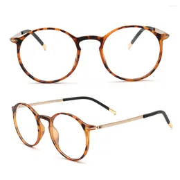 Sunglasses Frames Fashion Women Vintage Round Eyeglass Men Lightweight Glasses TR Tortoise Grey Red Clear Optical Eyeglasses