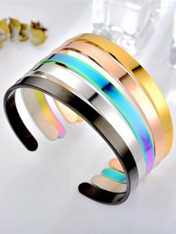 Bangle 2024 Bracelet For Lovers Unisex Simple Stainless Steel Opening Silver Gold Black Trend Charm Jewellery