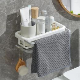Kitchen Storage Towel Rack Organizer Extensible Design Wall Mounted Gadgets Accessories Tool Cookware Set Basket Shelf