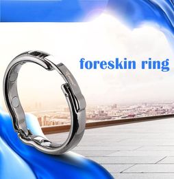 Good for Male Metal Foreskin Correction Penis Ring Adjustable Size Glans Magnet Physiotherapy Cock Ring for Man Sex Toys Products3170248