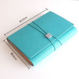 A5 Looseleaf Creative Notebook Multifunction Coil Notepad Business Gift Box Set Hand Account Leather Case 230308