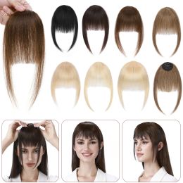 Bangs Rich Choices Comics Bangs With Temples Real Human Hair Light Fringe Bangs Natural Clip Hair Piece for Women Girls Natural Color