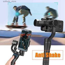 Stabilisers AI intelligent 3-axis universal joint with tripod handheld Stabiliser suitable for iPhone Samsung phone holder anti vibration Q240320