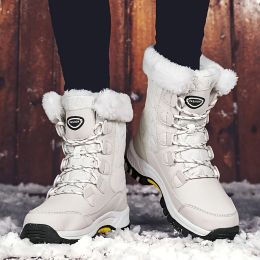 Boots Women's Winter Snow Boots Keep Your Feet Warm & Cosy in Plush Mid Calf Boots