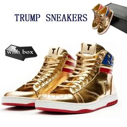 T trump basketball Casual Shoes High Top Casual 1 TS Gold Custom Designer Sneaker The Never Surrender Men Women Trainers Sports Sneakers