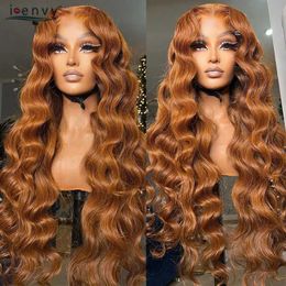 Synthetic Wigs 13x6 Ginger Blonde Lace Front Wigs Pre Pluck Body Wave Coloured Red 13X4 Hd Lace Frontal Human Hair Wigs Burgundy Lace Front Wigs 240328 240327