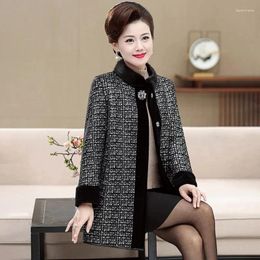 Women's Jackets Fur Integrated Mink Coat For Women Mid To Long Length Collar 2024 Winter Thick Middle-Aged Elderly People