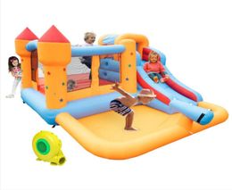 Storage Boxes & Bins LOVELY Children Inflatable Jumping with Pool and Slide include Air Blower game toy5001607