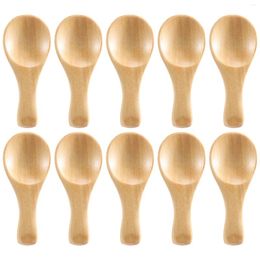 Spoons Short Handle 10 Packets Of Small Wooden Spoon Perfect For Jars Jam Spices Condiments Seasonings Sugar Honey