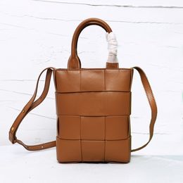 Designer mini Shoulder bag tote Luxury handbags woven Vertical tote bag Fashion women small Crossbody bag phone bag wallet Real leather woven mini handbags