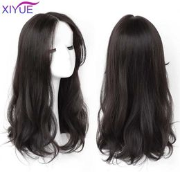 Synthetic Wigs Cosplay Wigs XIYUE Long Synthetic Curly Wigs With Center Bangs Natural Curly Dark Brown Wigs for Women Cosplay Wigs Heat Resistant Fiber Wigs 240329