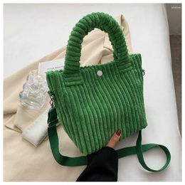 Evening Bags Corduroy Casual WOMEN'S Side Shoulder Crossbody Bag Trend Cotton Zipper Tote Handbags Designer Ladies Shopper Purse