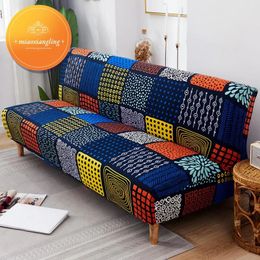 Sofa Bed Cover Without Armrest Folding Elastic Covers for Living Room Couch Sofas 240304