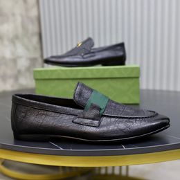 Schuhe Designer Herren Doppel-Loafer Bequemes Leder Glattes Rindsleder Jordaan-Loafer Krokodilleder Bankett FashionLoafer-Schuhe