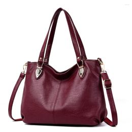 Casual Tote Totes Bags For Women Soft Leather Handbag Brand Designer Shoulder Messenger Bag Large Capacity Lady Purse Black Hobos