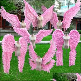 Party Decoration High Quality Cute Pink Angel Wings Nice Gifts For Girls Adts Fairy Dance Wedding Garden Bar Shooting Drop Delivery Dhdkn