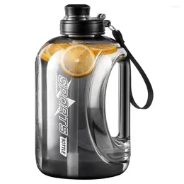 Water Bottles 1pc Half Gallon Bottle 1.8L/2.8 L Large With Straw And Portable Handle Strap Gym For Sports