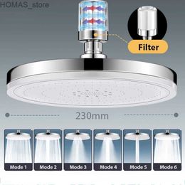 Bathroom Shower Heads 6 modes of rain shower head bathroom high-pressure rain shower head shower faucet accessory gun Y240319