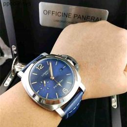 Paneraiss Herren-Armbanduhren, Automatik, Schweizer Uhr, Leder, Designeruhr, wasserdichte Armbanduhren, Edelstahl, Automatik, hochwertig, WN-O52U