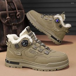 Walking Shoes Waterproof Winter Man Boots Outdoor Casual Warm Comfortable Shockproof Snow Platform Fashion Work Sneakers