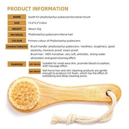 1pcs Exfoliating Brush Facial Cleansing Brush Bamboo Hair Facial Cleansing Massage Face Care Brush Deep Pore Cleansing