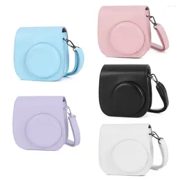 Storage Bags PU Leather Bag For Instax Mini 11 Protective Case With Adjustable Shoulder Strap