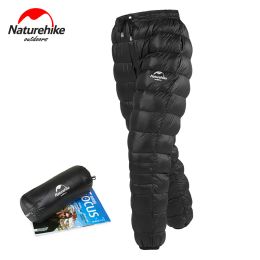 Clothings Naturehike Goose Down Pants Waterproof Unisex Wear Mountaineering Camping 90% Velvet Warm Winter Outdoor Down Trousers