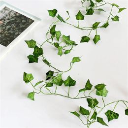 Strings Artificial Green Leaf Rattan Lamp String Maple Battery 2/5/10M Garland LED Copper Wire Light Home Bedroom Decor