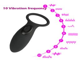 10 Speed vibrator Delay Cocking Vibrating Sex Toys for Couples Clitoral Stimulation With RingVibration tongue Lock Fine Sex Toy Y1428048