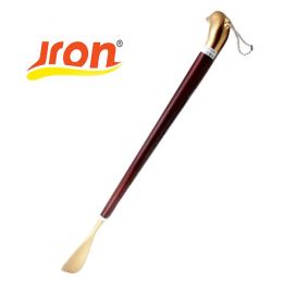 Accessories Jron 1 Piece Metal Steel Shoe Horn Alloy Head Dolphin Head Style Shoe Spoon Wood Long Handle Shoe Lifts Easy Wearing Shoes