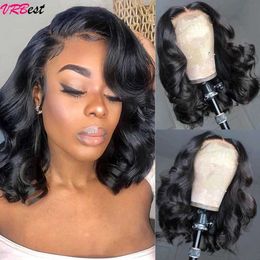 Synthetic Wigs Vrbest Body Wave Bob Wig Wear And Go Glueless Human Hair Wigs Bob Wigs For Women Ready To Wear 4x4 Lace Closure Wig Human Hair 240329