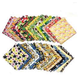 Dog Apparel 30/50PCS Mix Colour Spring Summer Flower Fruits Pet Scarf Bandana Washable For Small Middle Grooming Products