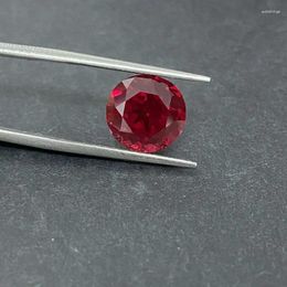 Loose Diamonds GRC Certificate Lab Grown Ruby 7MM Round Bright Cut Synthetic Red Gemstones