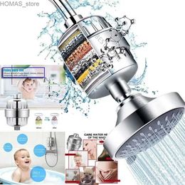 Bathroom Shower Heads New 15 level shower head water Philtre for removing chlorine heavy metals and filtering soft used for bathroom water filtration and purifier Y24