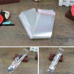 Storage Bags 500pcs OPP Slim Self-adhesive Bag Transparent Strip Adhesive Packaging Thickened Dust-proof Moisture-proof Sealing Pocket