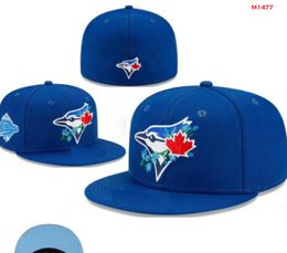 2024 Men's Baseball Blue Jays Fitted Hats Classic World Series Hip Hop Sport SOX Full Closed LA NY Caps Chapeau 1995 Stitch Heart " Series" " Love Hustle Flowers a2