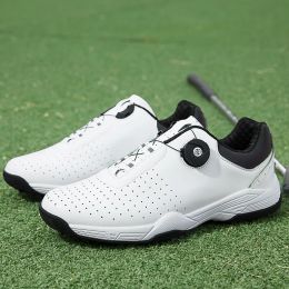 Shoes PGM 35 Golf Shoes Men's Foreign Trade Waterproof Golf Shoes Leisure Sports Rotary Buttons Lightweight Nail Free Shoes