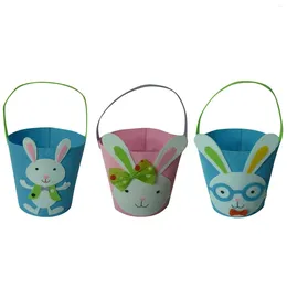 Storage Bags 2024 Easter Basket Gift Bag Candy Tote Cute Wedding Birthday Party Decoration Wholesale