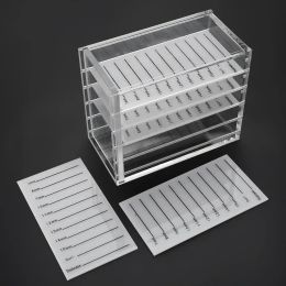 accesories 5 Layers High Quality Multifunction Tattoo Machine Pen Holder Storage Box False Eyelash Display Organiser Tattoo Transparent Box