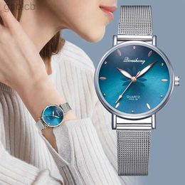 Наручные часы Часы для женщин Роскошные серебряные популярные розовые циферблаты с цветами Металлический женский браслет Кварцевые часы Женские наручные часы Новые часы 24319