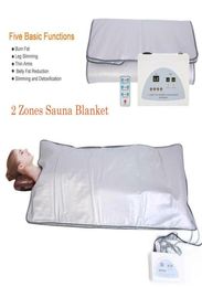 2 Zone Far Infrared FIR Sauna Slimming Blanket Weight Lose Spa Detox Antiaging Fat Reduce Machine Spa28755001960