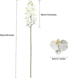 Decorative Flowers 2PCS/3PCSArtificial Orchid Bulk Real Touch Large Latex Flower