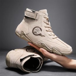 Boots Brand Winter Men Boots Outdoor Comfortable Men Shoes LaceUp Autumn Ankle Boots For Men Motorcycle Boots Octopus Driving Shoes