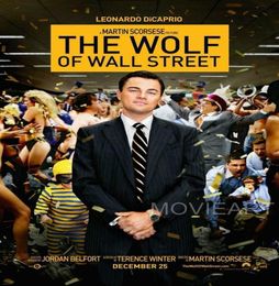 Wolf of Wall Street Black White Classic Movie Art Gifts Silk Print Poster 6662279301