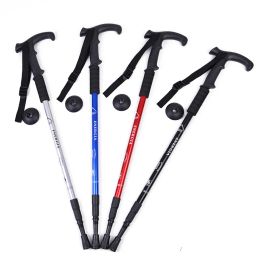 Sticks Alloy Material Outdoor Defense Tactical Stick Trekking Pole Mountaineering Camping Equipment Multifunctional Folding Tool Hike