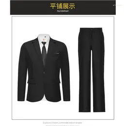 Men's Suits Suit Set 2024 Korean Version Slim Fit Business Casual Two-piece For Groom's Professional Formal Attire