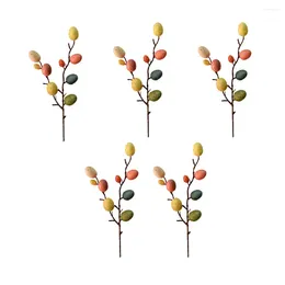 Decorative Flowers 5Pcs Egg Ornaments Home Decor Decorations Flower Spray Ornament Tree Arrangement Adornment