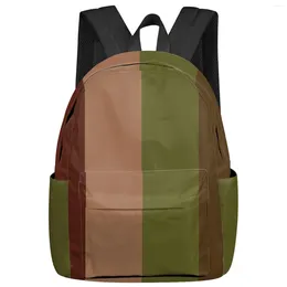 Backpack Vintage Stripe Women Man Backpacks Waterproof Multi-Pocket School For Student Boys Girls Laptop Book Pack Mochilas
